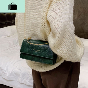 上新小包包休闲质感女包2020新款时尚韩版简约单肩斜挎链条小方包NEW LAKE女士单肩包