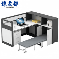 豫龙都办公桌带柜子张