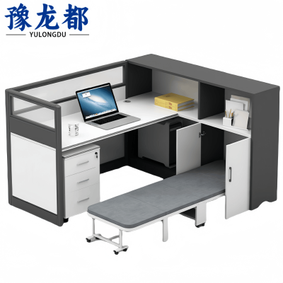 豫龙都办公桌带柜子张