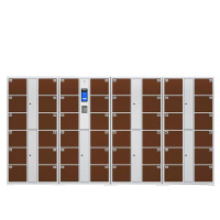 锦北电子存包柜商场超市智能物品寄存柜员工衣物储存柜 48门人脸识别