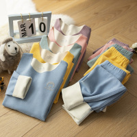 儿童秋衣秋裤套装A类男女孩中大童无痕保暖内衣女透气磨毛面料