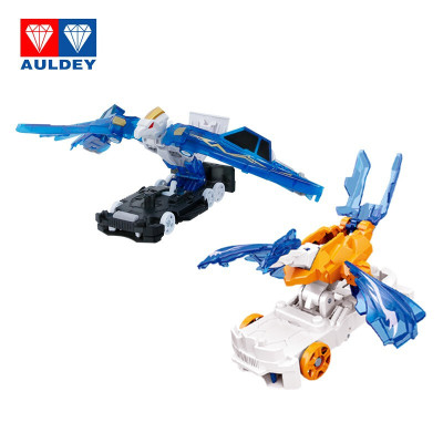 奥迪双钻机甲兽神出击2爆裂飞车4星能觉醒玩具自动夺晶变形机器人车三角龙叨叨破空长鹰+闪电神雕685501飞伦凌云套装