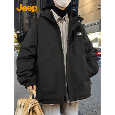 Jeep吉普工装棉服外套男士上衣2025年冬季美式防风加厚御寒棉衣男