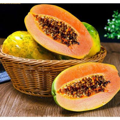 湛航 广西青皮红肉木瓜新鲜超甜冰糖心牛奶木瓜水果整箱批发