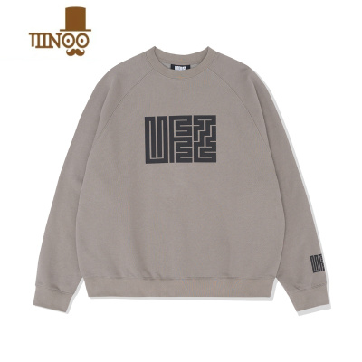 YANXU「九叠篆国潮官印潮牌圆领卫衣男士女生情侣装