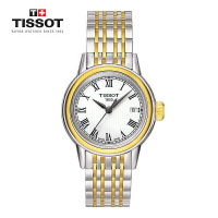 天梭(TISSOT)瑞士手表 经典精致百搭罗马刻度 卡森系列间金钢带女士石英表T085.210.22.013.00 礼物