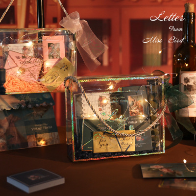 扶柚雾纱烫金手札礼盒伯德小姐的来信系列创意diy手帐礼盒多款