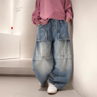 男童牛仔裤春秋款2026新款男孩春装休闲裤子中大儿童装痞帅裤