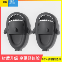 聚范踩屎感鲨鱼拖鞋男士夏季外穿ins潮牌居家用防滑情侣运动凉拖鞋男