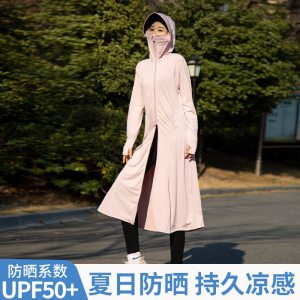 防晒衣女长夏季新全身防晒裙户外防紫外线大裙摆修身原纱收腰修身