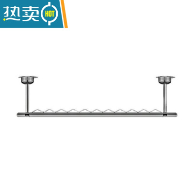 敬平阳台固定式304不锈钢波浪防风晒衣架顶装晾衣杆单杆晒衣杆 (304波浪杆)1.4米+高15CM