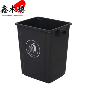 鑫木樽无盖垃圾桶40L个