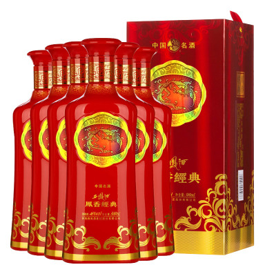 西凤酒凤香经典专卖版45度凤香型白酒2013年左右产老酒整箱500mL*6瓶