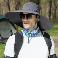 趣游帮全网透气帽可拆卸防晒帽夏男女通用大帽檐太阳帽户外钓鱼帽S-2308 均码