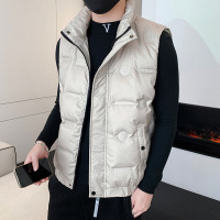 男士羽绒马甲秋冬季新款潮牌时尚加厚保暖立领冬装白鸭绒男装外套