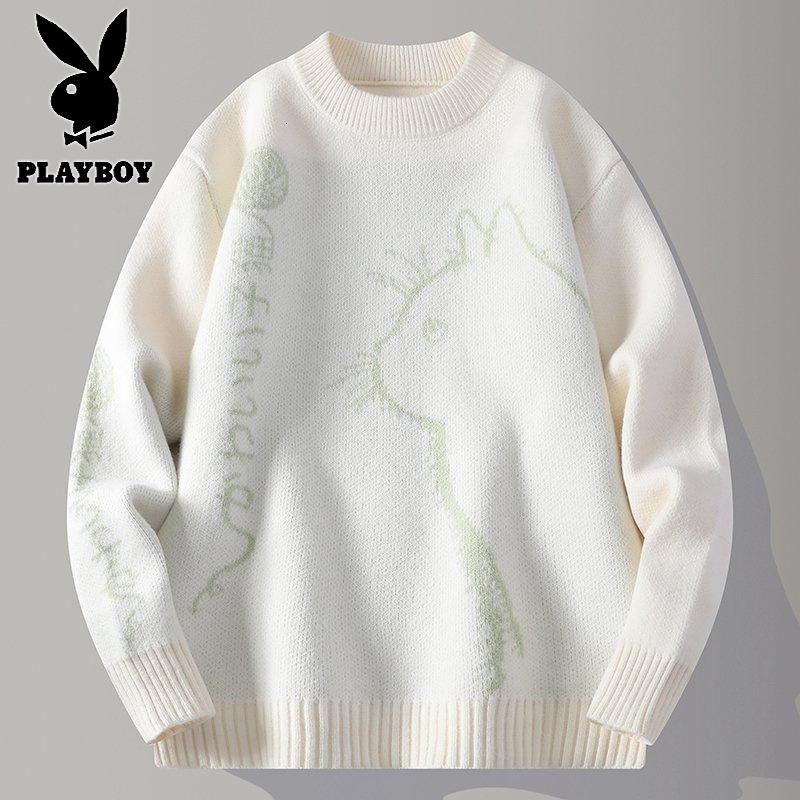 花花公子新款高品质[新款] 2025年秋冬款圆领针织毛衣男