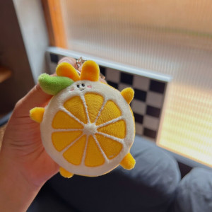 柠檬公仔钥匙扣包包挂件创意可爱卡通毛绒玩具背包小玩偶送女朋友 10cm 均色