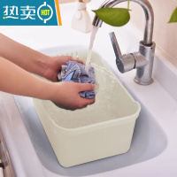 敬平加厚塑料脸盆家用大号长方形水池盆厨房洗菜盆浴室脚盆圆形收纳框