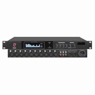 启诺 QN-MX1002 智能话筒音频管理器 10进2出音频处理器 台 黑色