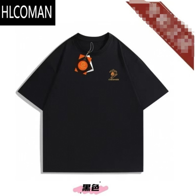 HLCOMAN夏款新款!柜面货!圆领英文百搭男士短袖T1785