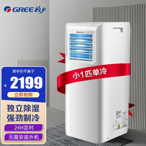 格力(GREE)移动空调单冷小1匹家用厨房客厅可移动一体机免安装便携空调KY-20NpAPA1A