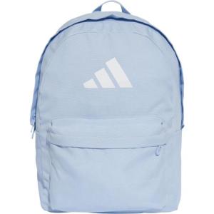 Adidas女士休闲运动背包大容量舒适背负学生通勤健身包三杠标识潮流 light_blue(light_blue_/_white)