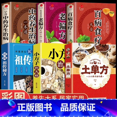 [正版]全6册百病食疗土单方小方子治大病老偏方学用中药养生治病民间祖传秘方 彩图详解中医食疗养生保健饮食养生食疗大全