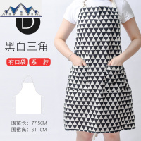 日式韩版男士女士做饭时尚可爱棉厨房防油北欧美甲店工作服围裙 三维工匠