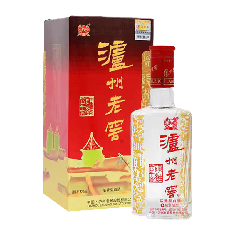 泸州老窖 六年窖头曲 52度 500ml浓香型白酒 新老版年份随机