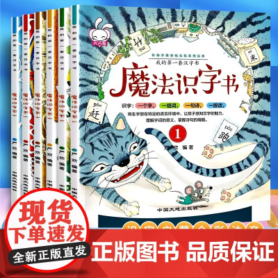 全套6本魔法识字书我的第一套汉字书小学生课外阅读书籍6-9岁一二三年级汉字王国故事书3-4-5岁幼小衔接早教绘本童话认字