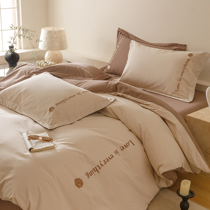 a类磨毛长绒棉四件套纯棉新款轻奢感主卧室床笠被套