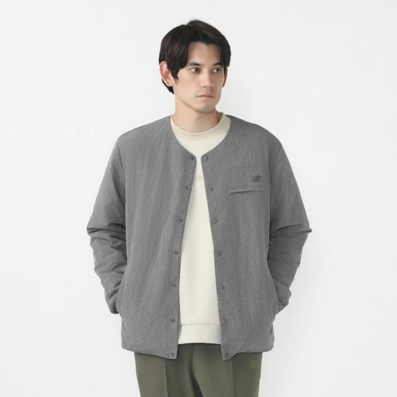 New Balance轻薄保暖防风茄克外套城市通勤工装夹克男式绗缝棉服