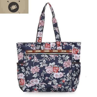 牛津布包中老年女包妈妈2018新款防水印花帆布包大容量单肩布袋包艾狄伊娃单肩包