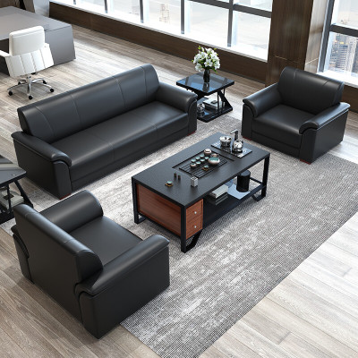 绵冠办公沙发午休会客办公室沙发茶几组合简约商务接待沙发