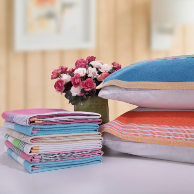 手工老粗布枕巾加厚加大纯棉全棉单双人枕头巾特价一对装