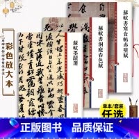 苏轼墨迹选 [正版]共3本 苏轼书法合集 行书洞庭春色赋寒食帖赤壁赋苏东坡墨迹选毛笔字帖高清彩色放大本中国著名碑帖上海辞