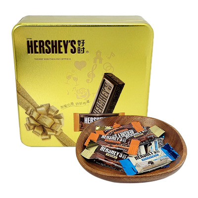 hersheys好时巧克力排块铁盒礼盒装12颗/18颗结婚喜糖七夕情人节