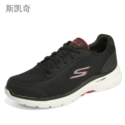 斯凯奇 男黑色网面透气鞋 216268/BLK-12