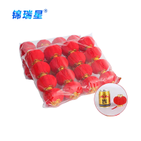 锦瑞星节日装饰大红植绒小灯笼7#16个/包