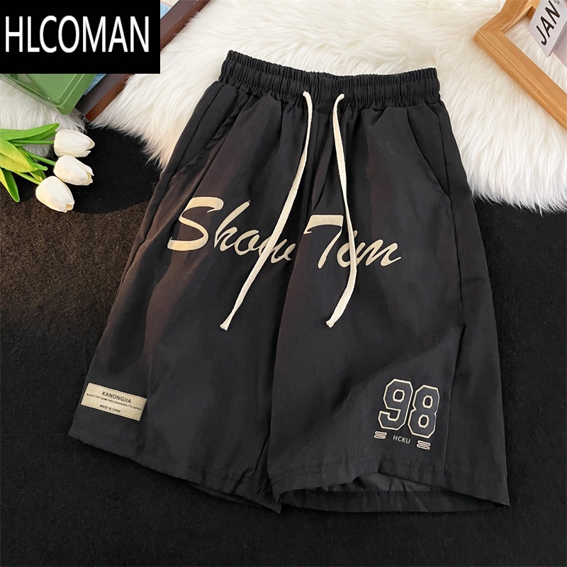HLCOMAN美式高街篮球短裤男夏季日系潮牌宽松大码街头嘻哈运动休闲五分裤