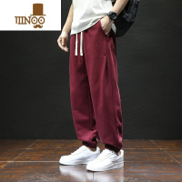 YANXU男士大码运动裤宽松束脚学生胖子休闲卫裤加肥加大码男裤潮