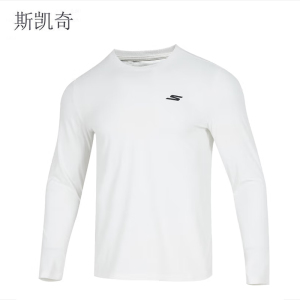 斯凯奇 男白色长袖休闲服 P225M287-0019L 件