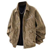 男装春秋季新款夹克男翻领外套时尚潮流多口袋上衣外套男