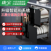 康宝(Canbo)XDZ110-Z1嵌入式消毒柜 三层 智能 家用 厨房 碗筷 餐具 二星 高温 消毒碗柜 304不锈钢