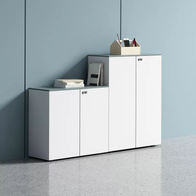 创世人 文件柜高矮柜办公文件柜储物柜矮柜资料档案柜密码锁柜子办公柜