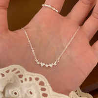 纯银爱心五角星微笑项链女款2025新款高级感轻奢小众锁骨链潮送女朋友老婆情人节七夕生日礼物