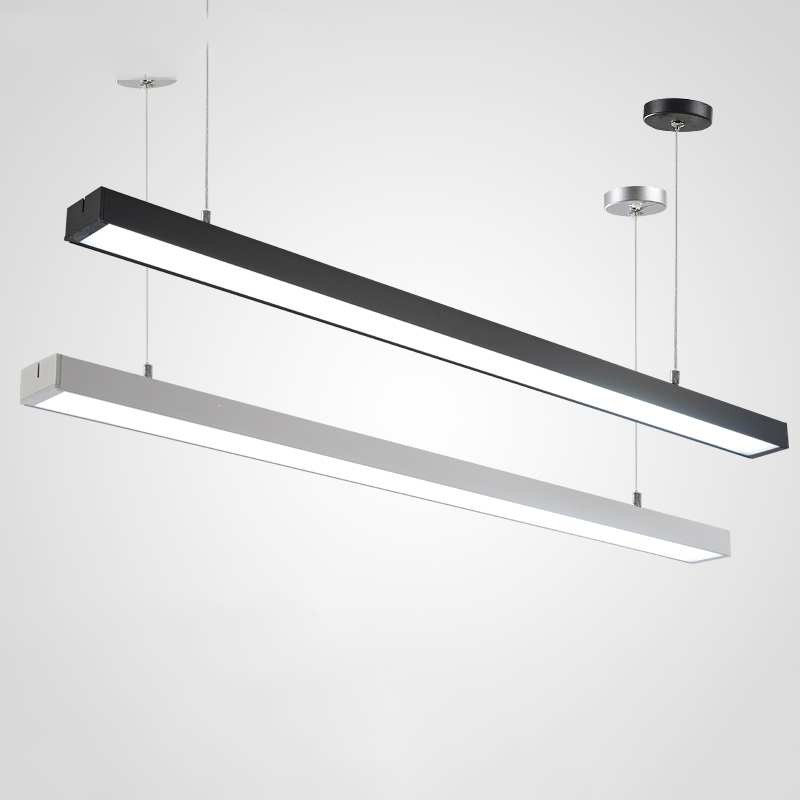 88简约现代鱼线吊灯 铝材灯办公室鱼线造型吊灯长条创意led艺术公司