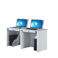 戴劲 翻转桌隐藏式多媒体电教室机房电脑桌嵌入式课桌 040双人位
