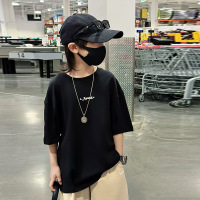 儿童装夏装男童短袖T恤洋气2025新款半袖上衣大童夏季薄款衣服潮T