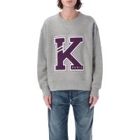 高田贤三(Kenzo)纯棉拼色运动风学院风宽松套头卫衣男